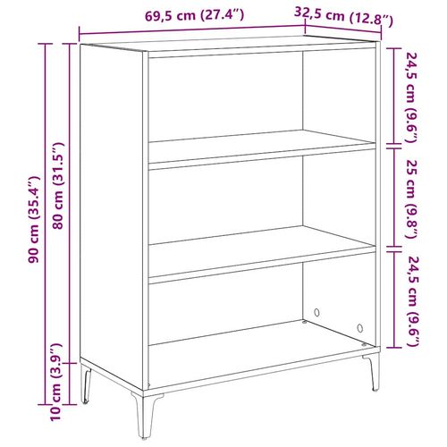 Bufet Stare drewno 32.5 x 69.5 x 90 cm Materiał drewnopochodny na Arena.pl