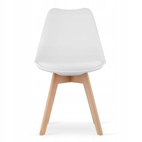 Zestaw stół kwadratowy 80x80 dąb sonoma + 4 krzesła MARK białe na Arena.pl