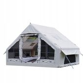 Namiot KEMPINGOWY Pompowany 4-os DMUCHANY WYGODNY Pompka 6.4m2 320x200cm