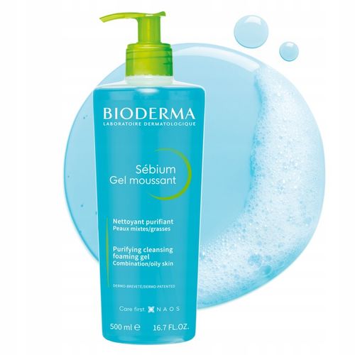 Bioderma Sebium Gel Moussant antybakteryjny żel do mycia twarzy 500ml na Arena.pl