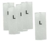 Wszywka metka rozmiar L 15 x 35 mm biała 25 szt.