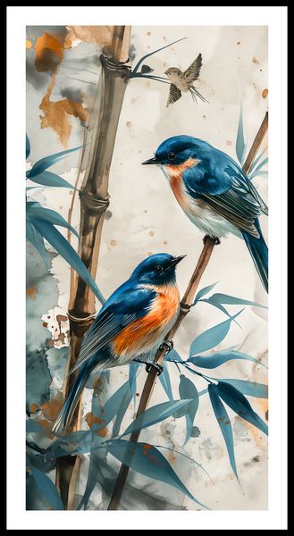 Plakat 50x100cm Trzy Ptaki zdjęcie 3