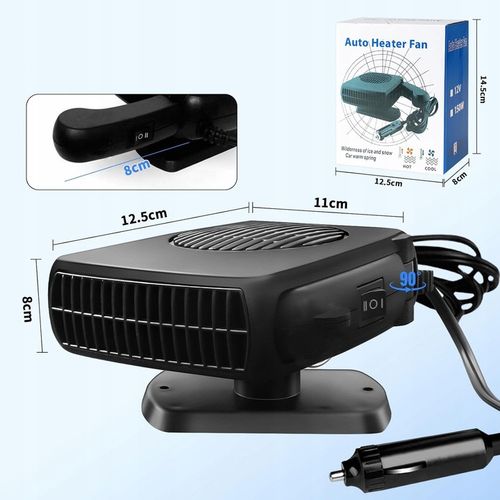 ODMRAŻACZ SZYBY 12V, 150W WENTYLATOR SAMOCHODOWY, PODGRZEWACZ SAMOCHODOWY na Arena.pl