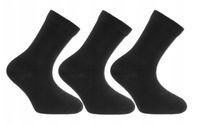 Klasyczne Skarpetki Dziecięce Bawełniane Długie Czarne 3-pary MORAJ 27-30