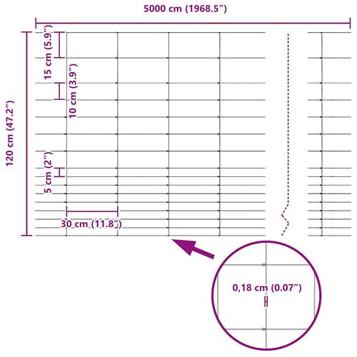 Ogrodzenie z słupkami Srebrny 1.2 x 50 m Stal na Arena.pl