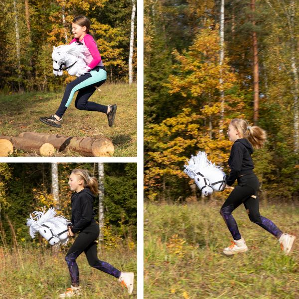 Koń na Kiju - Hobby Horse Skippi - Biały zdjęcie 3