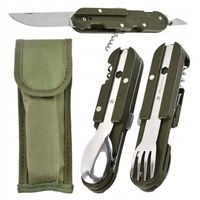 NIEZBĘDNIK TURYSTYCZNY 8w1 SKŁADANY NÓŻ WIDELEC ŁYŻKA OTWIERACZ