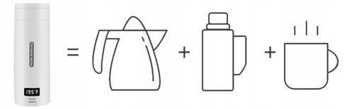 TERMOS ELEKTRYCZNY MINI CZAJNIK KUBEK 300W 380ML-500ML na Arena.pl
