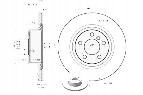 TARCZA HAM TYL 330X20 V BREMBO na Arena.pl
