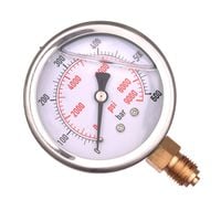 manomet ciśnieniomierz zegar glicerynowy 63mm 0-600 bar gwint 1/4” dolny