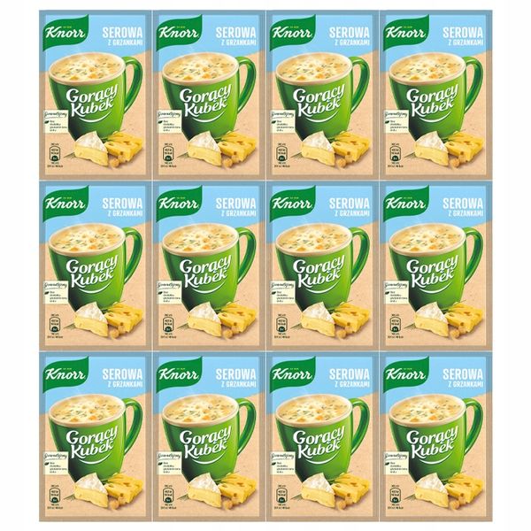 Pakiet 12szt Gorący Kubek Serowa z grzankami 22g zdjęcie 1