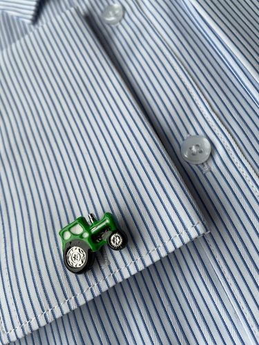 Spinki do mankietów EXC Traktor John Deere Green dla rolnika + prezent etui na Arena.pl