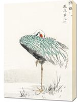 Obraz 50x70cm White-naped Crane, Kashu Vintage do Salonu