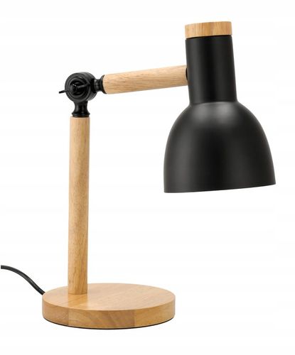 Lampka Na Biurko Do Czytania Drewniana E27 Stojąca + Podwójna Regulacja na Arena.pl