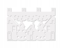 M7 Zazdrostka kuchenna firana ŚWIĄTECZNA Domki zima Boże Narodzenie 60x40 b