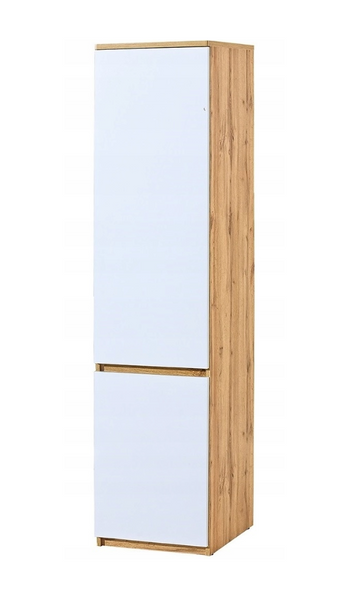 Nowoczesna Szafa Wąska 2 Drzwi Dąb Wotan 45 cm ARKTICA DL 2 kolory zdjęcie 1