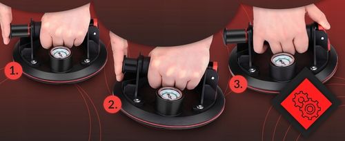 2X PRZYSSAWKA UCHWYT DO PŁYTEK GLAZURY SZYB 220KG Z POMPKĄ I na Arena.pl