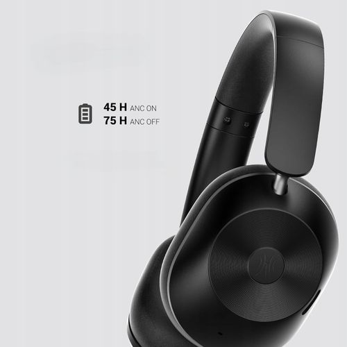 Słuchawki Bezprzewodowe Nauszne Z Mikrofonem Bluetooth 5.4 Czarne 75H Hi-Re na Arena.pl