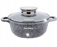 Garnek marmurkowy z pokrywką aromatyzer 2.3L 20cm gaz indukcja KLAUSBERG