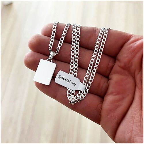 SREBRNY NASZYJNIK MĘSKI PANCERKA + NIEŚMIERTELNIK Z GRAWEREM 925 NA PREZENT na Arena.pl