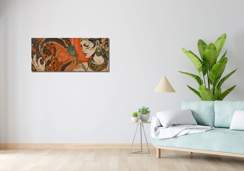 Obraz 100x40cm Rozmowa z Wężem zdjęcie 2