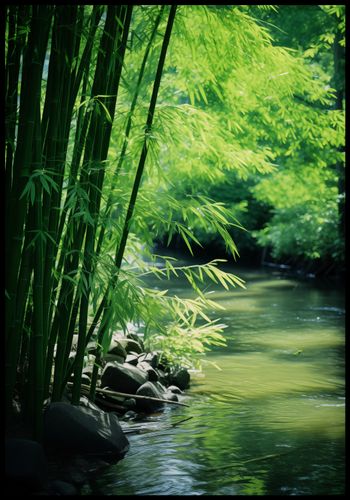 Plakat 68x98cm Spokój Bambusów na Arena.pl