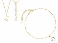 POZŁACANY KOMPLET CELEBRYTKA GŁATKA NUTA NUTKA