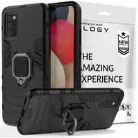2 x Etui Alogy Stand Ring Armor do Samsung Galaxy A02s/ A03s 164mm czarne
