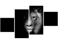 OBRAZ DUCH MROK LEW CIEŃ CZARNO-BIAŁY
