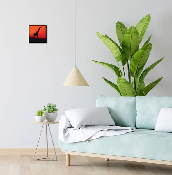Plakat 20x20cm Żyrafa w Czerni zdjęcie 4