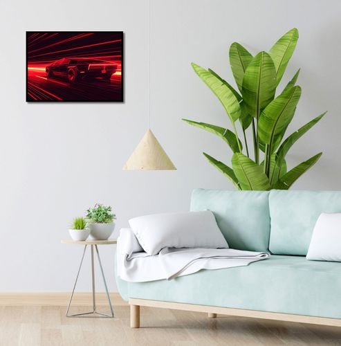 Plakat 55x40cm Prędkość w Czerwonym Neonie na Arena.pl