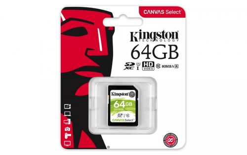Kingston SD  64GB Canvas Select 80/10MB/s na Arena.pl