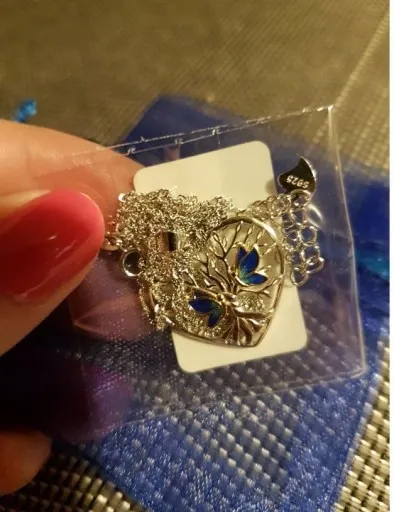 Srebrny Naszyjnik Serce ŁAŃCUSZEK z zawieszką celebrytka Srebro PRÓBA 925 zdjęcie 6