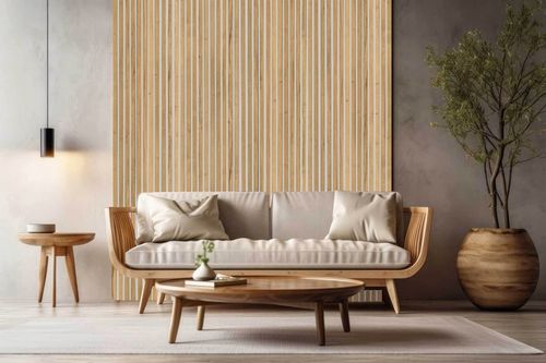 Lamele ścienne na BIAŁEJ PŁYCIE 55 x 275 dąb naturalny, wotan różne kolory na Arena.pl