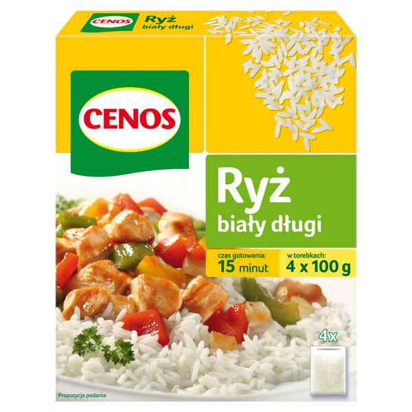 Cenos Ryż biały długi 400 g (4 x 100 g) zdjęcie 1