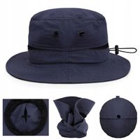 KAPELUSZ Wędkarski z SIATKĄ Wodoodporny Składany Rybacki GRANAT Pako Jeans