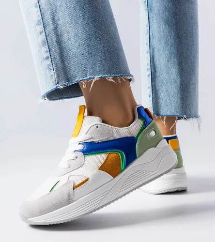 Białe sneakersy z łączonych materiałów Riel 40 na Arena.pl