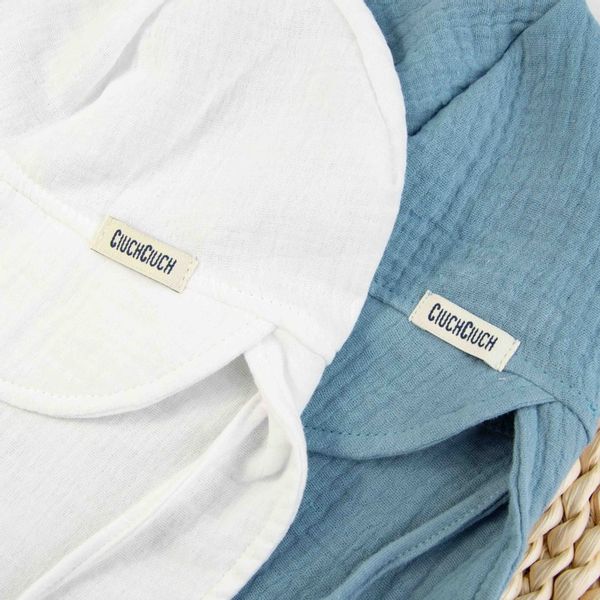 CZAPKA MUŚLINOWA Z OKAPEM czapeczka dziecięca z daszkiem na słońce 44-46 zdjęcie 4