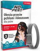 OBROŻA 75CM PRZECIW PCHŁOM KLESZCZOM PASOŻYTOM ROBAKOM DLA PSÓW NO