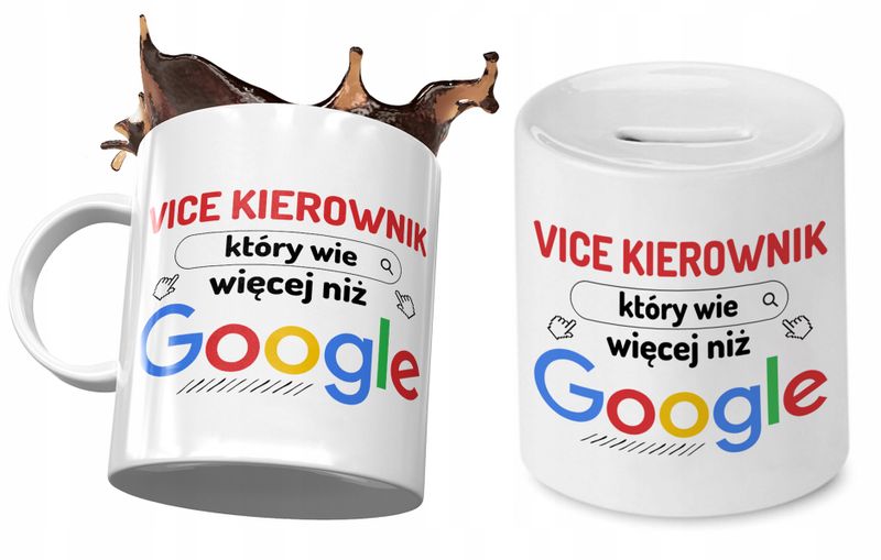 Dla Vice Kierownika Zestaw Kubek + Skarbonka Z Nadrukiem Ze Zdjęciem zdjęcie 1
