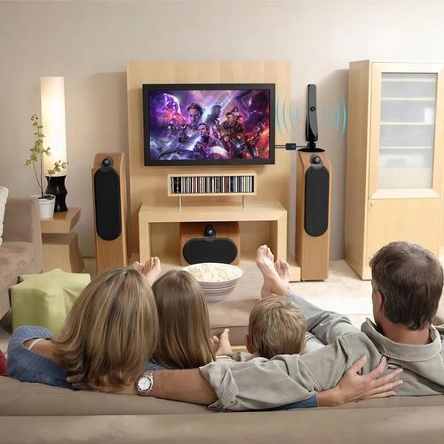 MAŁA CYFROWA ANTENA TV TELEWIZYJNA WEWNĘTRZNA DVB-T2 WZMACNIACZ SYGNAŁU na Arena.pl