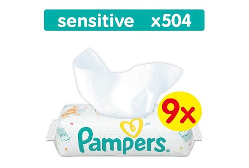 Pampers 622253 9-pack chusteczki Sensitive na Arena.pl