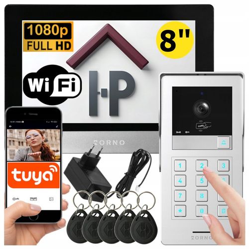 Wideodomofon WIFI TUYA z Szyfratorem na KOD BRELOK Full HD Aplikacja na Arena.pl