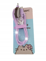 Kabel Pusheen USB typ C -USB C 1,2 m fioletowy