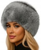 CZAPKA DAMSKA ZIMOWA CIEPŁA FUTRZANA ELEGANCKA FUTERKOWA TOCZEK