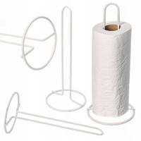 BIAŁY STOJAK KUCHENNY NA RĘCZNIK PAPIEROWY PAPIER 30 CM WOLNOSTOJĄCY