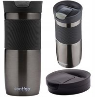 KUBEK TERMICZNY CONTIGO BYRON 470ML GUNMETAL - BLOKADA POKRYWY - BEZ BPA
