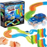 TOR SAMOCHODOWY ŚWIECĄCY FLUORESCENCYJNY WYŚCIGOWY AUTKO LEDOWE ELASTYCZNY