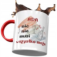 Kubek Czerwony Dla Ady Żony Koleżanki Na Prezent Z Nadrukiem Ze Zdjęciem