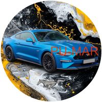 Opłatek na tort  Ford Mustang Focus Fiesta Bronko  Auto Samochód Gruby 20cm